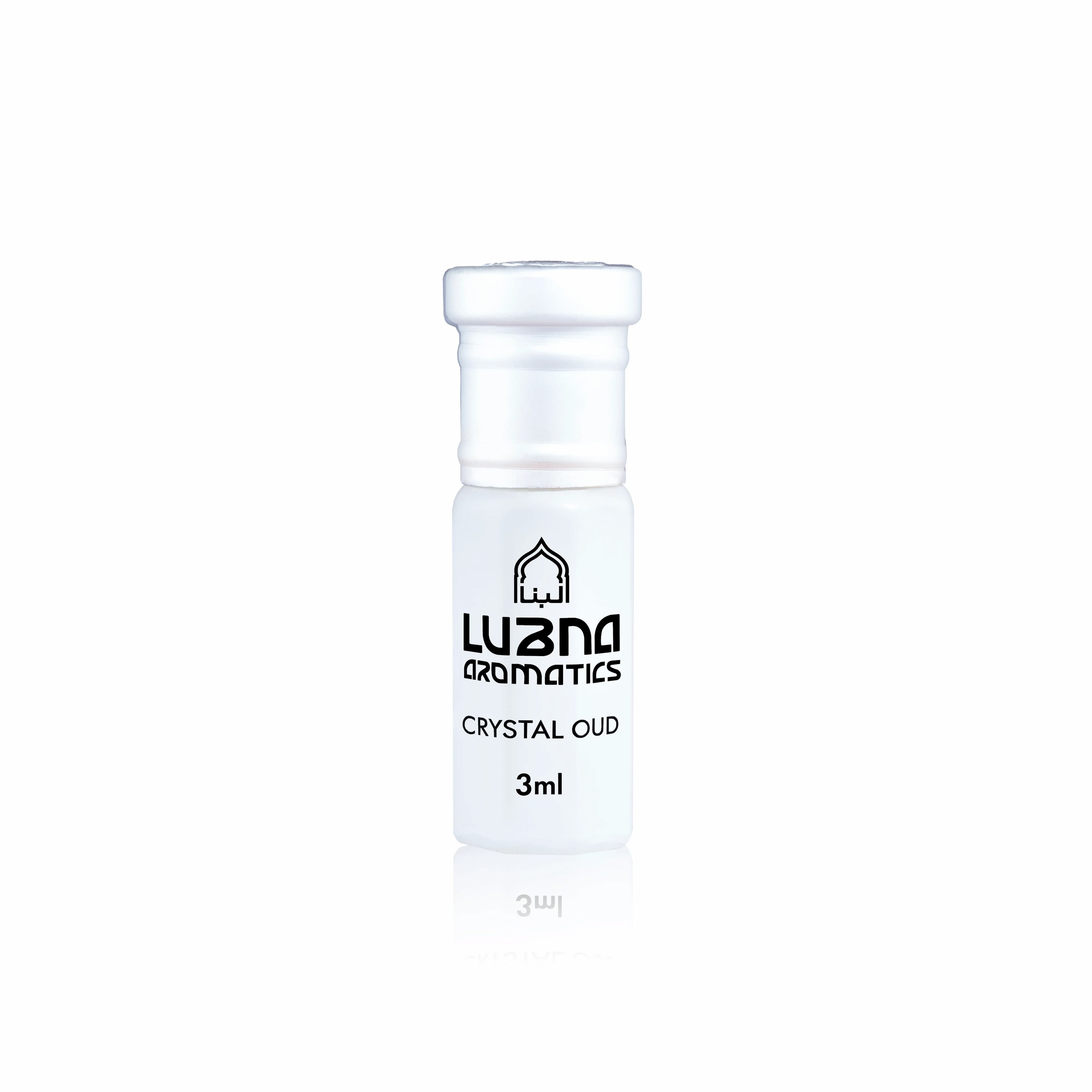 Crystal Oud 3ml attar bottle – compact luxury alcohol-free oud perfume oil